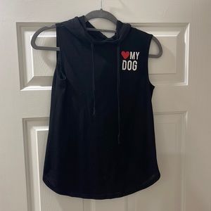 Love my dog sleeveless hoodie